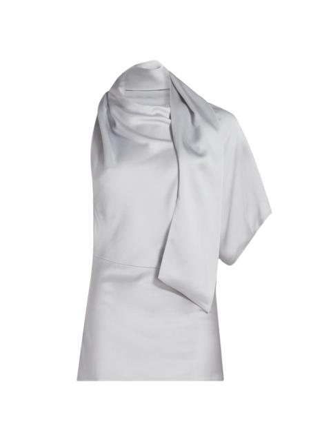 Stella McCartney Women's Satin Asymmetric Top - Pearl Blue