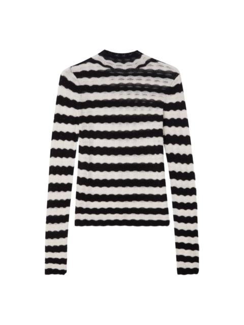 House of Dagmar striped long-sleeve top