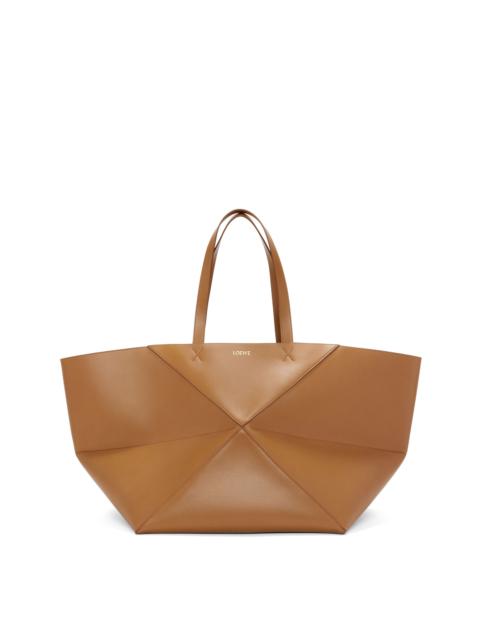 Loewe XL Puzzle Fold Tote in shiny calfskin