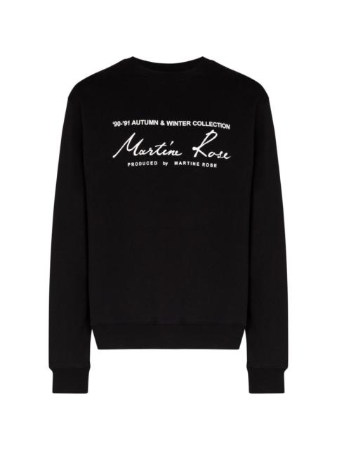 Martine Rose logo-print cotton sweatshirt