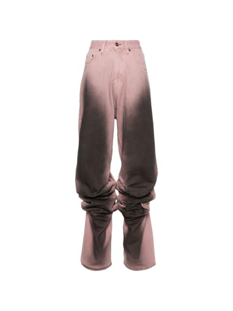 Y/Project ombrÃ©-effect draped jeans