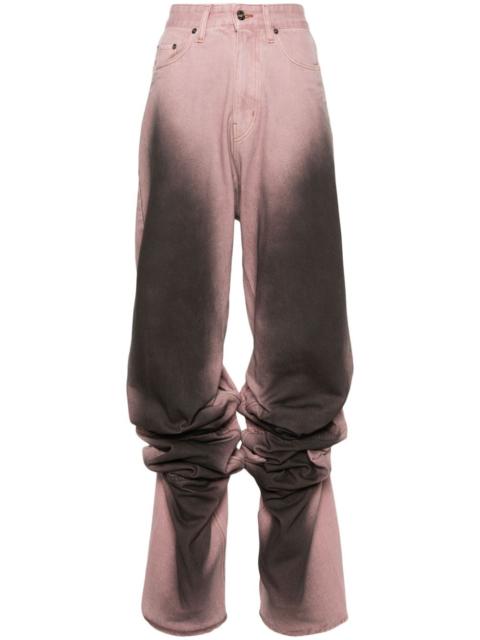 Y/Project ombrÃ©-effect draped jeans