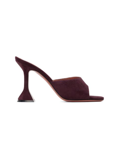Amina Muaddi Burgundy Lupita Slipper 95 Heeled Sandals