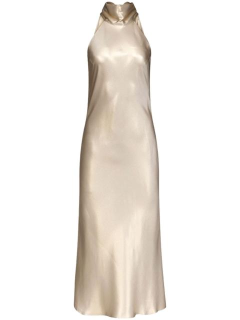 GALVAN Sienna halterneck dress