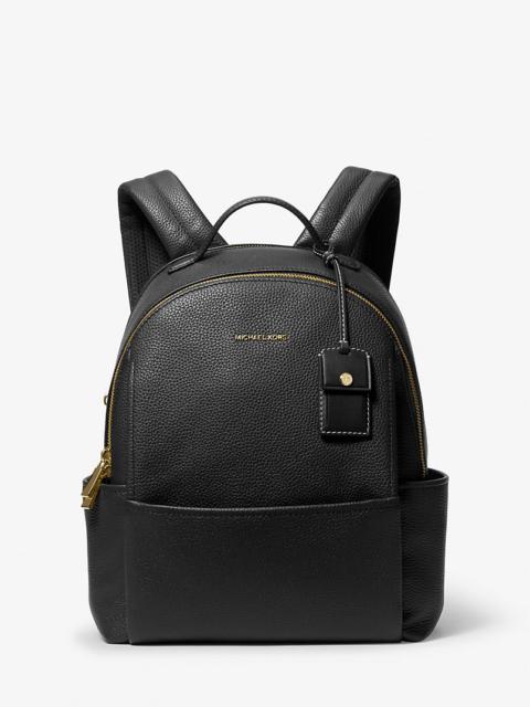 MICHAEL KORS Sable Medium Pebbled Leather Backpack