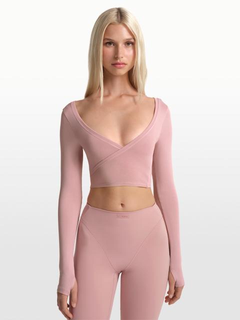 Nike NikeSKIMS Stretch Knit Women's Long-Sleeve Wrap Top