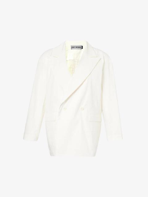 ISSEY MIYAKE Shaped Membrane double-breasted woven blazer