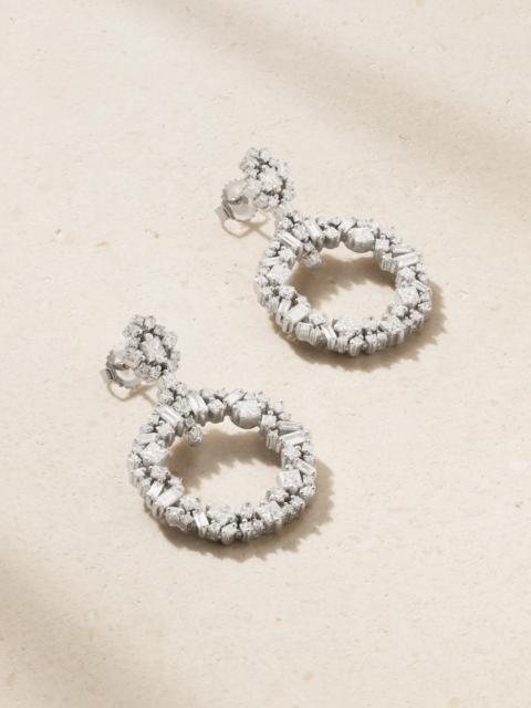 SUZANNE KALAN La Fantaisie 18-karat White Gold Diamond Earrings