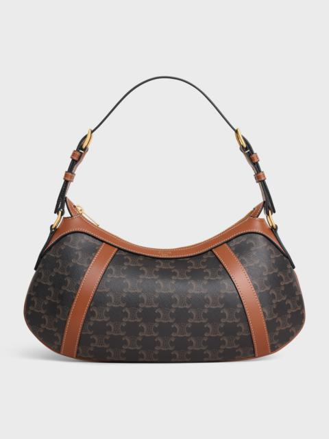CELINE CELINE STRIPED HOBO in TRIOMPHE CANVAS & CALFSKIN