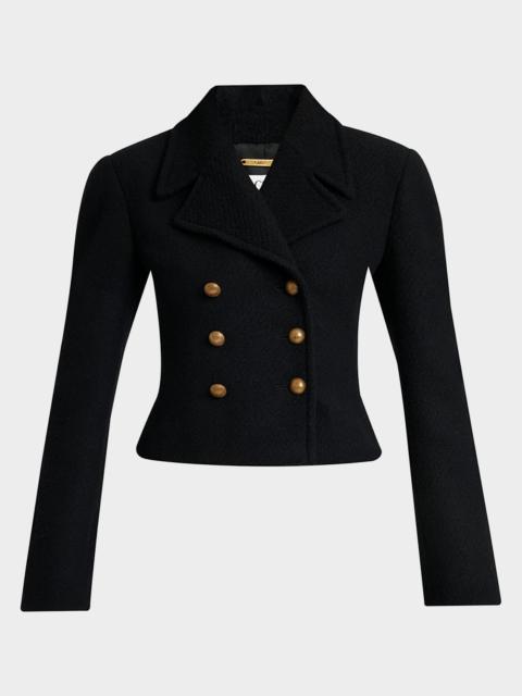 Chloé Double-Breasted Wool Bouclette Crop Jacket