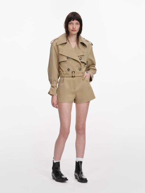 self-portrait Beige Cotton Playsuit