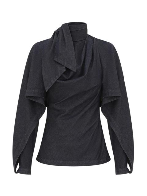 Zimmermann DRAPED DENIM BLOUSE