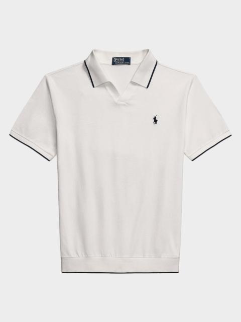 Polo Ralph Lauren Men's Jacquard Mesh Cotton Polo Shirt