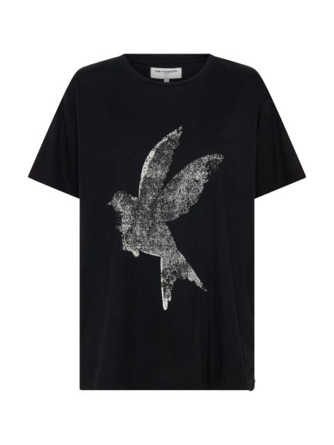 ONE TEASPOON Brushed Bowerbird Boyfriend Tee - Black