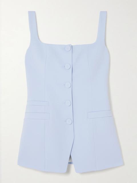 Another Tomorrow Crepe top Light blue