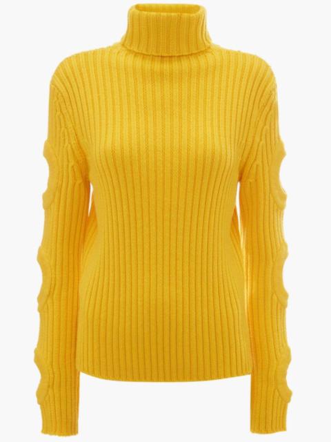 JW Anderson CUT OUT SLEEVE TURTLENECK JUMPER