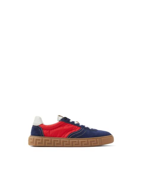 VERSACE Greca suede & nylon sneakers