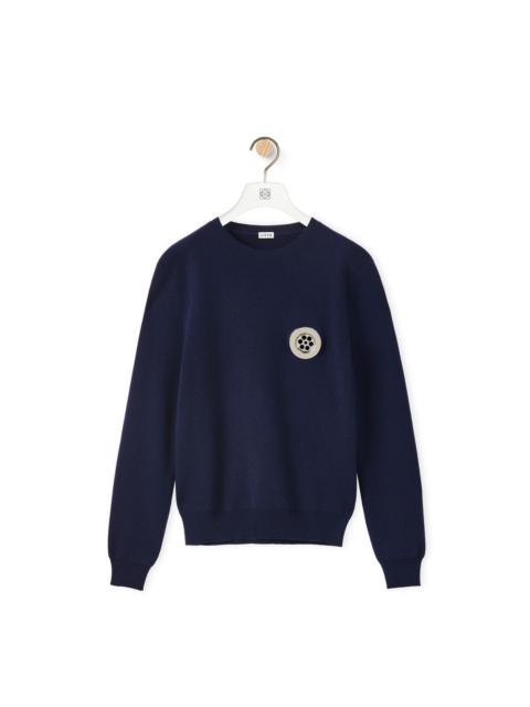 Loewe Metallic sinkhole sweater in wool