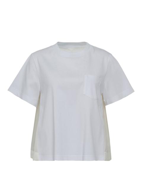Nylon Twill X Cotton Jersey T-Shirt
