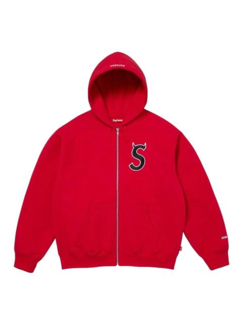 Supreme Supreme SS26 Devil S Logo Zip Up Hooded Sweatshirt 'Red' SUP-SS26-134-RED