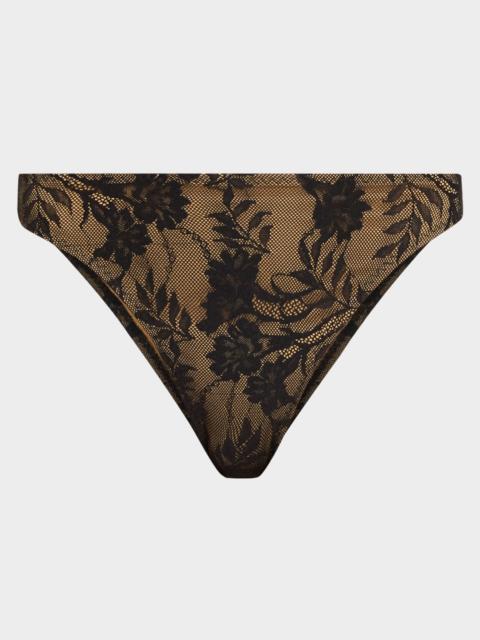 NORMA KAMALI Luca Floral Lace Bikini Bottoms