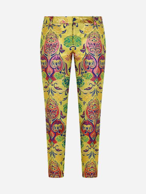 Dolce & Gabbana Floral lurex jacquard pants