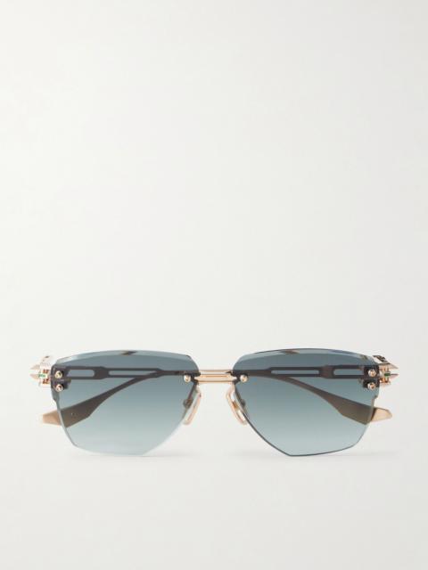 DITA Hyperlux-2000 Square-Frame Gold-Tone Titanium Sunglasses Gold