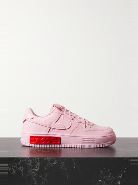 Air Force 1 Fontanka suede-trimmed leather sneakers