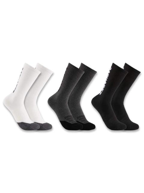 Carhartt Midweight Cotton-TENCEL™ Logo Crew Sock 3 Pack