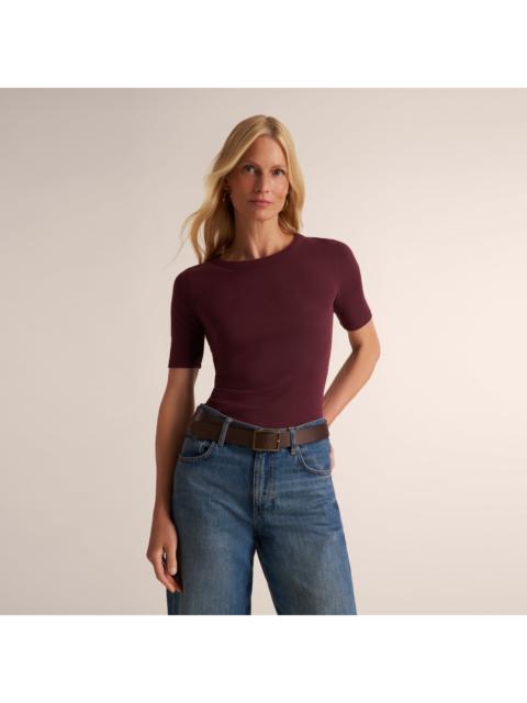 M.M.LaFleur Chana Fitted T-Shirt - Ribbed Pima Cotton
