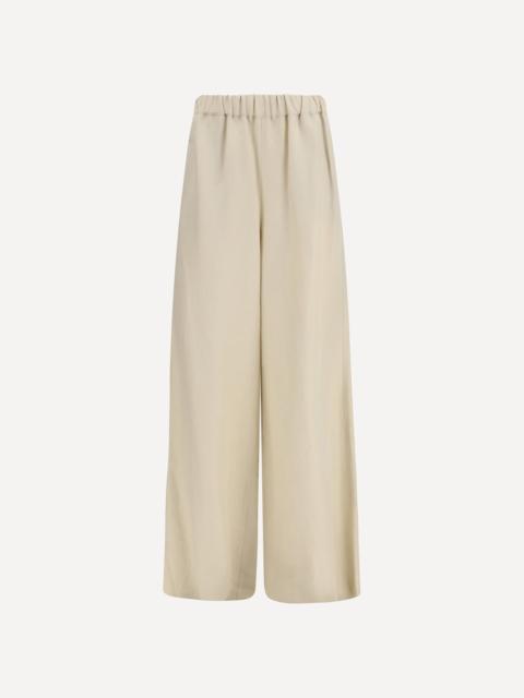 Max Mara Wide-leg linen and silk Pants