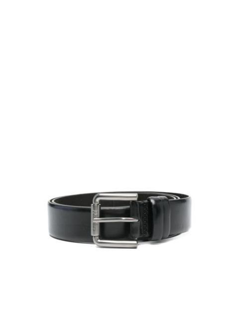Max Mara leather logo-buckle belt