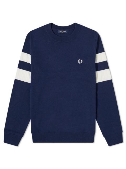 Fred Perry Fred Perry Tipped Sleeve Crew Neck Sweat