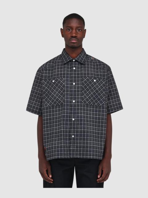 ROA Aair floweave printed check shirt