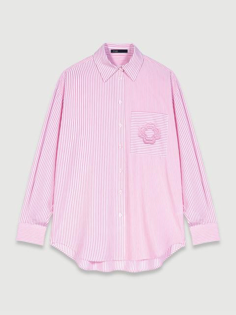 maje Long stripy shirt