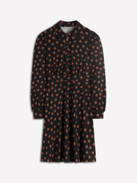 BODEN Orla Short Jersey Shirt Dress-Russet, Painted Dot
