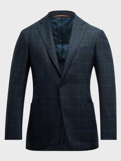 Canali Men's Wool Windowpane Sport Coat