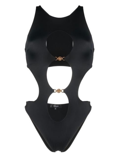 VERSACE Medusa plaque detail swimsuit