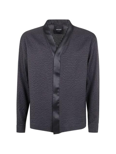 GIORGIO ARMANI textured shirt jacket