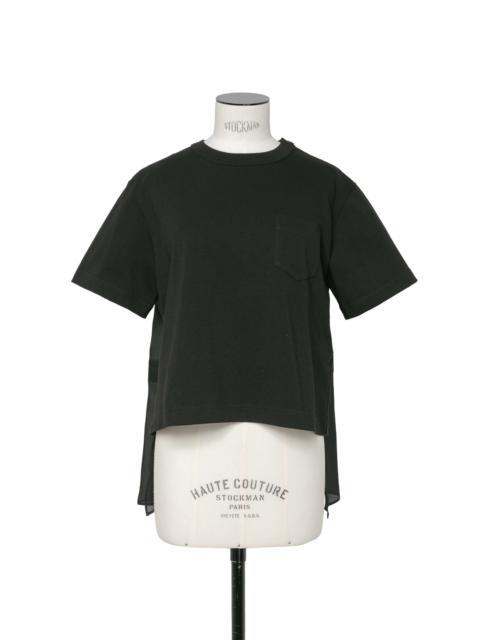 sacai Nylon Twill Mix Cotton Jersey T-Shirt