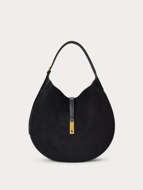 Polo Ralph Lauren Polo ID Suede Large Shoulder Bag