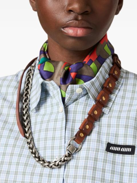 Miu Miu Miu Miu Checked Poplin Shirt
