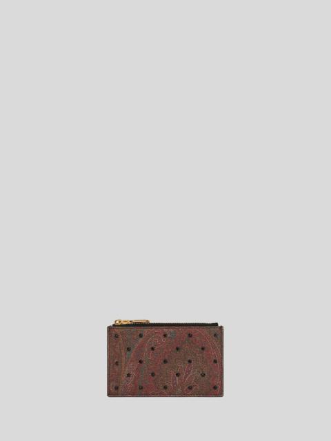 Etro PAISLEY CARD HOLDER WITH ZIP