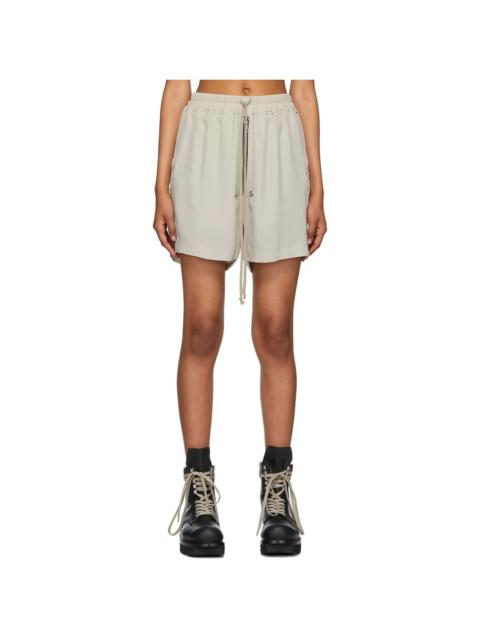 Rick Owens Grey Silk Crepe Bela Boxer Shorts