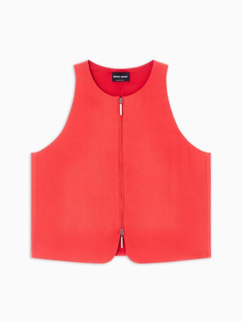 WASHED SILK CRÊPE WAISTCOAT