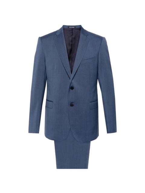 single-breasted virgin wool suit