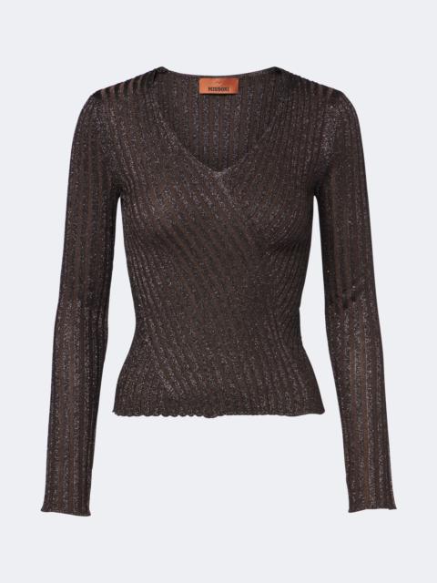 Missoni Striped lamé top