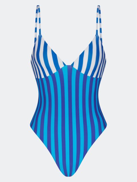 SIMONMILLER Behati One Piece In Tonal Blue Combo