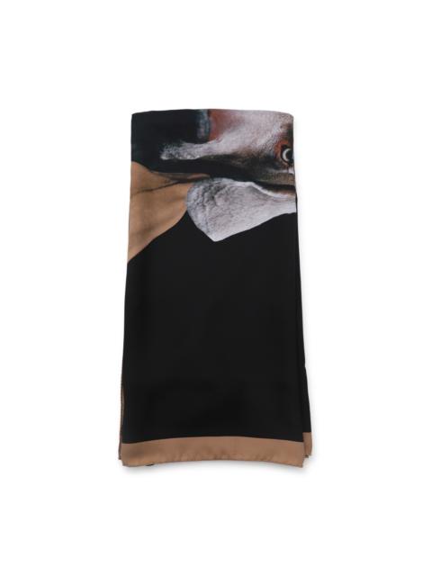 Max Mara black and brown silk scarves