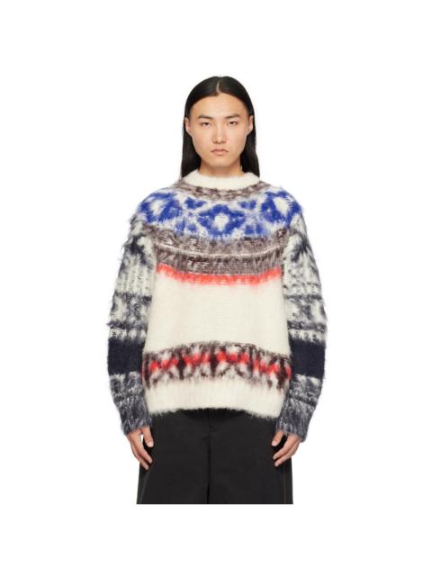 sacai Off-White Graphic Sweater